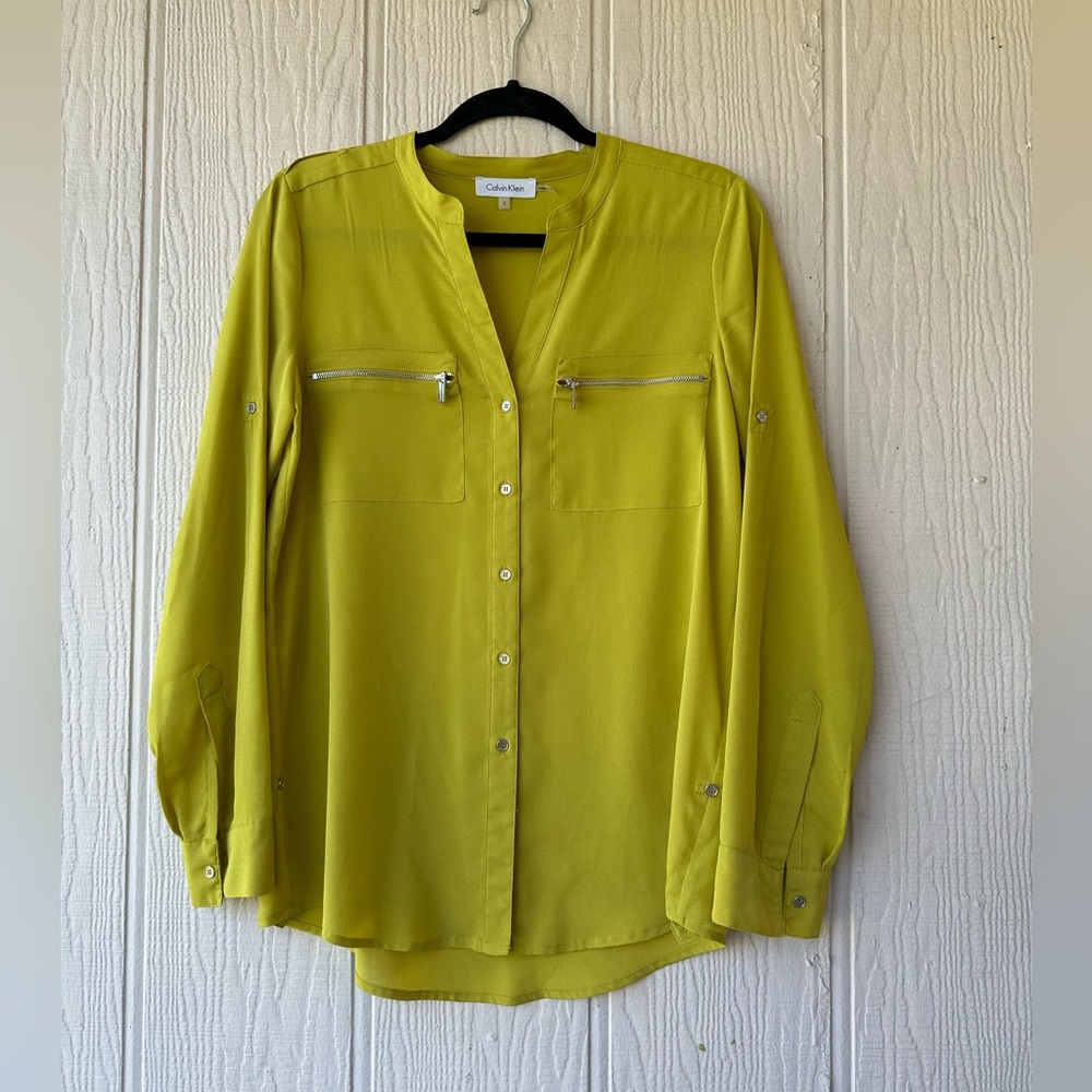 Calvin Klein Roll-Tab Sleeve Button Down Shirt